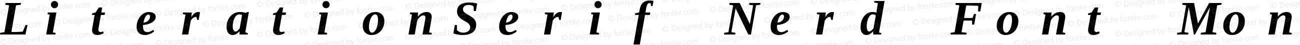 LiterationSerif Nerd Font Mono Bold Italic