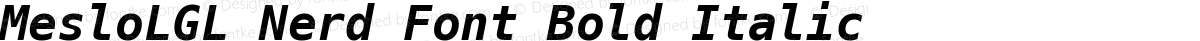 MesloLGL Nerd Font Bold Italic