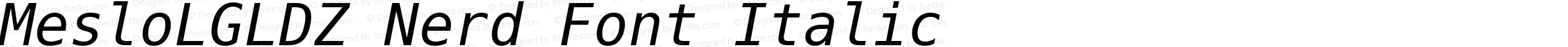 Meslo LG L DZ Italic Nerd Font Complete