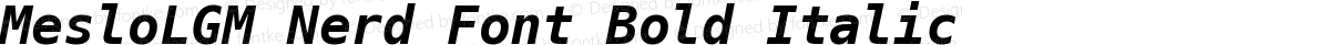 MesloLGM Nerd Font Bold Italic