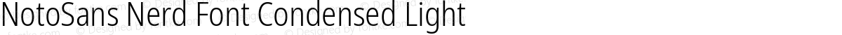 NotoSans Nerd Font Condensed Light