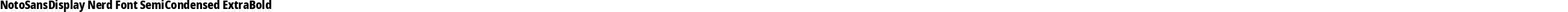 NotoSansDisplay Nerd Font SemiCondensed ExtraBold