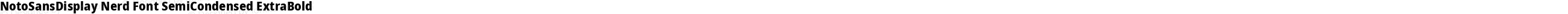 NotoSansDisplay Nerd Font SemiCondensed ExtraBold