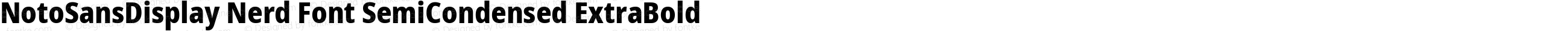 NotoSansDisplay Nerd Font SemiCondensed ExtraBold