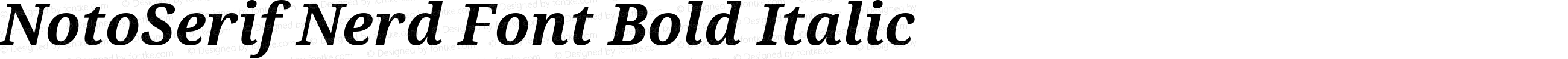 Noto Serif Bold Italic Nerd Font Complete