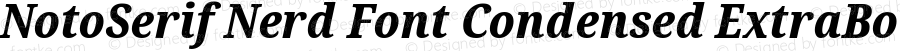 NotoSerif Nerd Font Condensed ExtraBold Italic