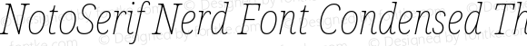 NotoSerif Nerd Font Condensed Thin Italic