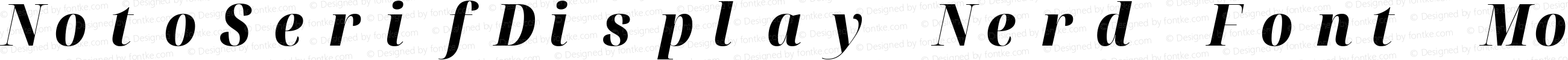 NotoSerifDisplay Nerd Font Mono Condensed Black Italic