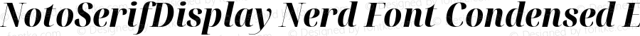 NotoSerifDisplay Nerd Font Condensed ExtraBold Italic