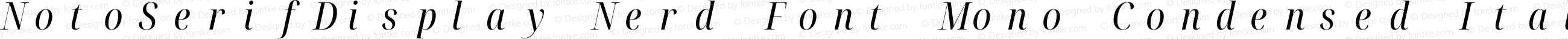 NotoSerifDisplay Nerd Font Mono Condensed Italic