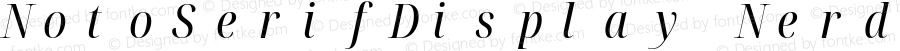 NotoSerifDisplay Nerd Font Mono Condensed Italic