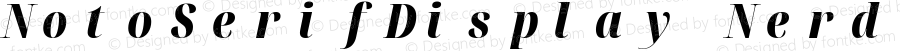 Noto Serif Display ExtraCondensed Black Italic Nerd Font Complete Mono