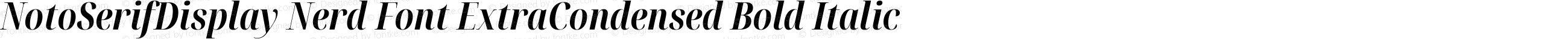 NotoSerifDisplay Nerd Font ExtraCondensed Bold Italic