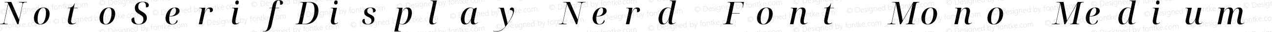 Noto Serif Display Medium Italic Nerd Font Complete Mono