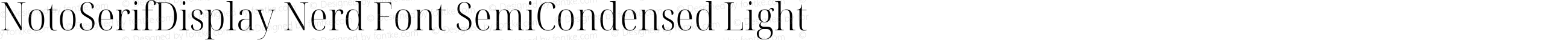 NotoSerifDisplay Nerd Font SemiCondensed Light