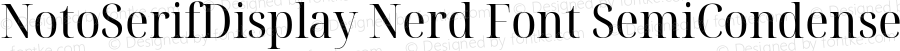 Noto Serif Display SemiCondensed Nerd Font Complete