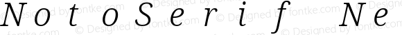 NotoSerif Nerd Font Mono Light Italic