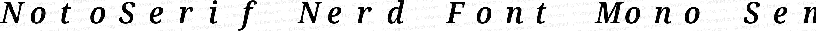 NotoSerif Nerd Font Mono SemiCondensed SemiBold Italic