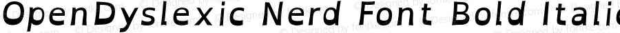 OpenDyslexic Nerd Font Bold Italic