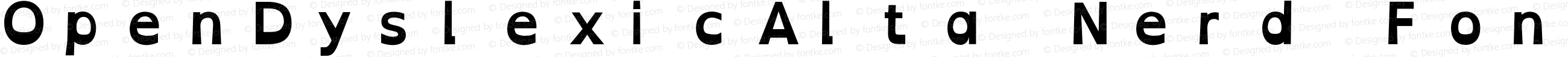 OpenDyslexicAlta Bold Nerd Font Complete Mono