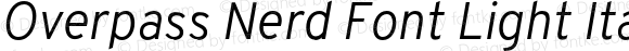Overpass Nerd Font Light Italic