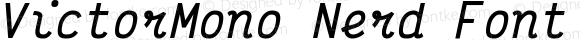 Victor Mono Bold Italic Nerd Font Complete Mono