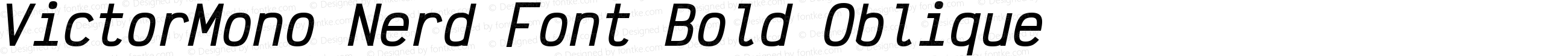 VictorMono Nerd Font Bold Oblique