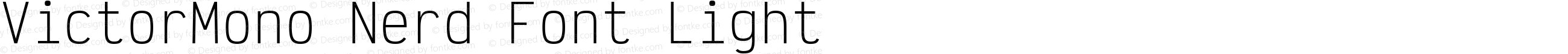 VictorMono Nerd Font Light