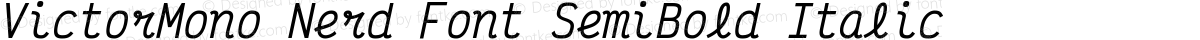 VictorMono Nerd Font SemiBold Italic