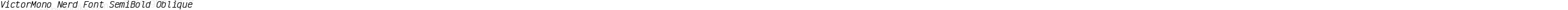 VictorMono Nerd Font SemiBold Oblique