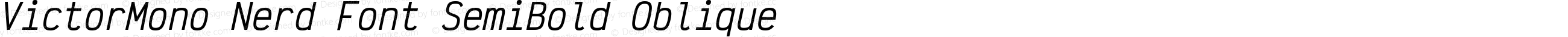 VictorMono Nerd Font SemiBold Oblique