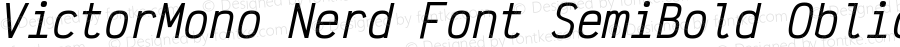 VictorMono Nerd Font SemiBold Oblique