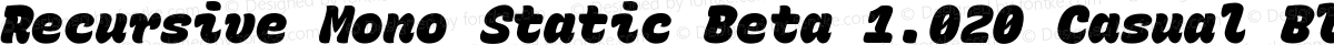 Recursive Mono Static Beta 1.020 Casual Black Italic