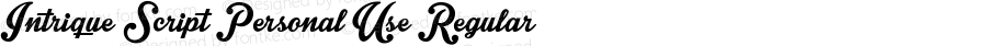 Intrique Script Personal Use Regular