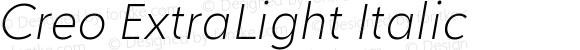 Creo ExtraLight Italic