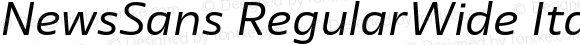 NewsSans RegularWide Italic