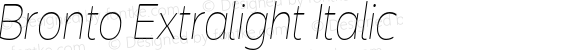 Bronto Extralight Italic