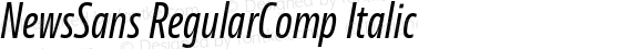NewsSans RegularComp Italic
