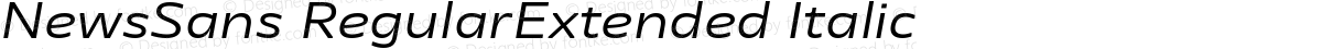 NewsSans RegularExtended Italic