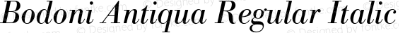 Bodoni Antiqua Regular Italic