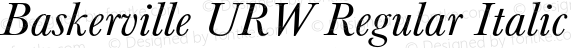 Baskerville URW Regular Italic