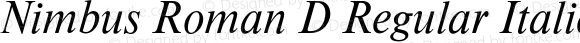 Nimbus Roman D Regular Italic