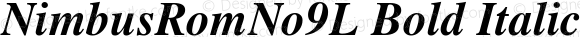 NimbusRomNo9L Bold Italic