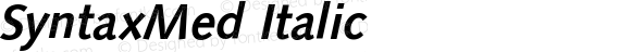 SyntaxMed Italic