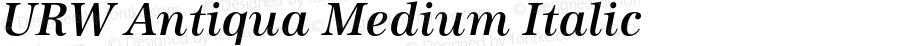 URW Antiqua Medium Italic