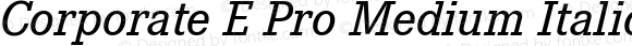 Corporate E Pro Medium Italic