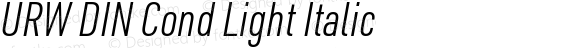 URW DIN Cond Light Italic