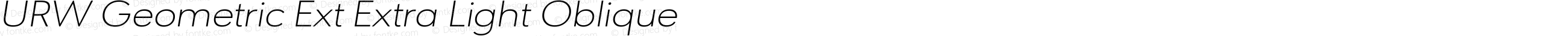 URW Geometric Ext Extra Light Oblique