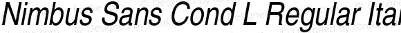 Nimbus Sans Cond L Regular Italic