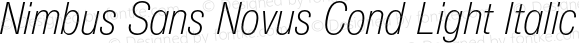 Nimbus Sans Novus Cond Light Italic